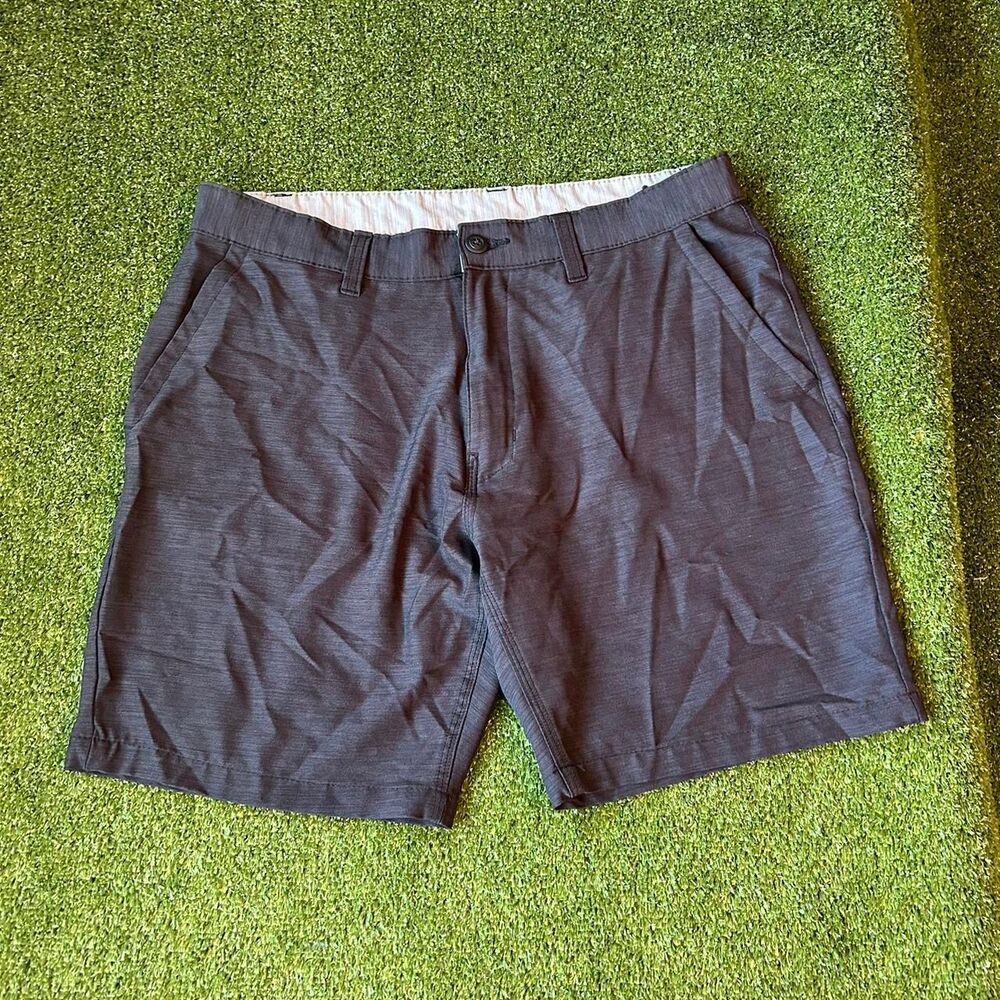Burnside Men's Grey and Navy Shorts